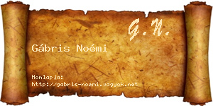 Gábris Noémi névjegykártya